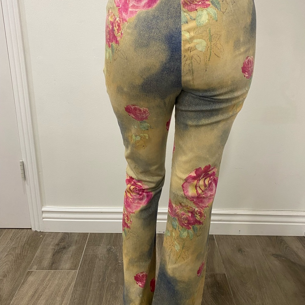 Vintage La Vore Rose Print Pants - Picture 7 of 15